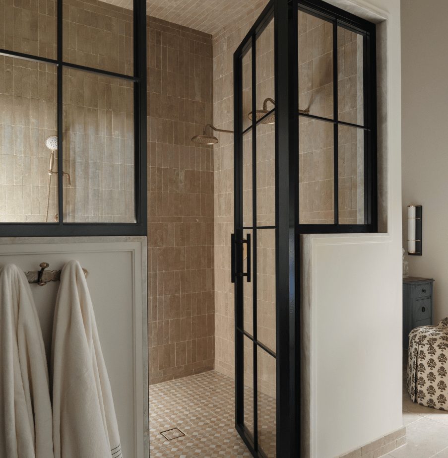Moroccan Zellige Tavira Mosaic Snow + Latte + Oat by Tiles of Ezra