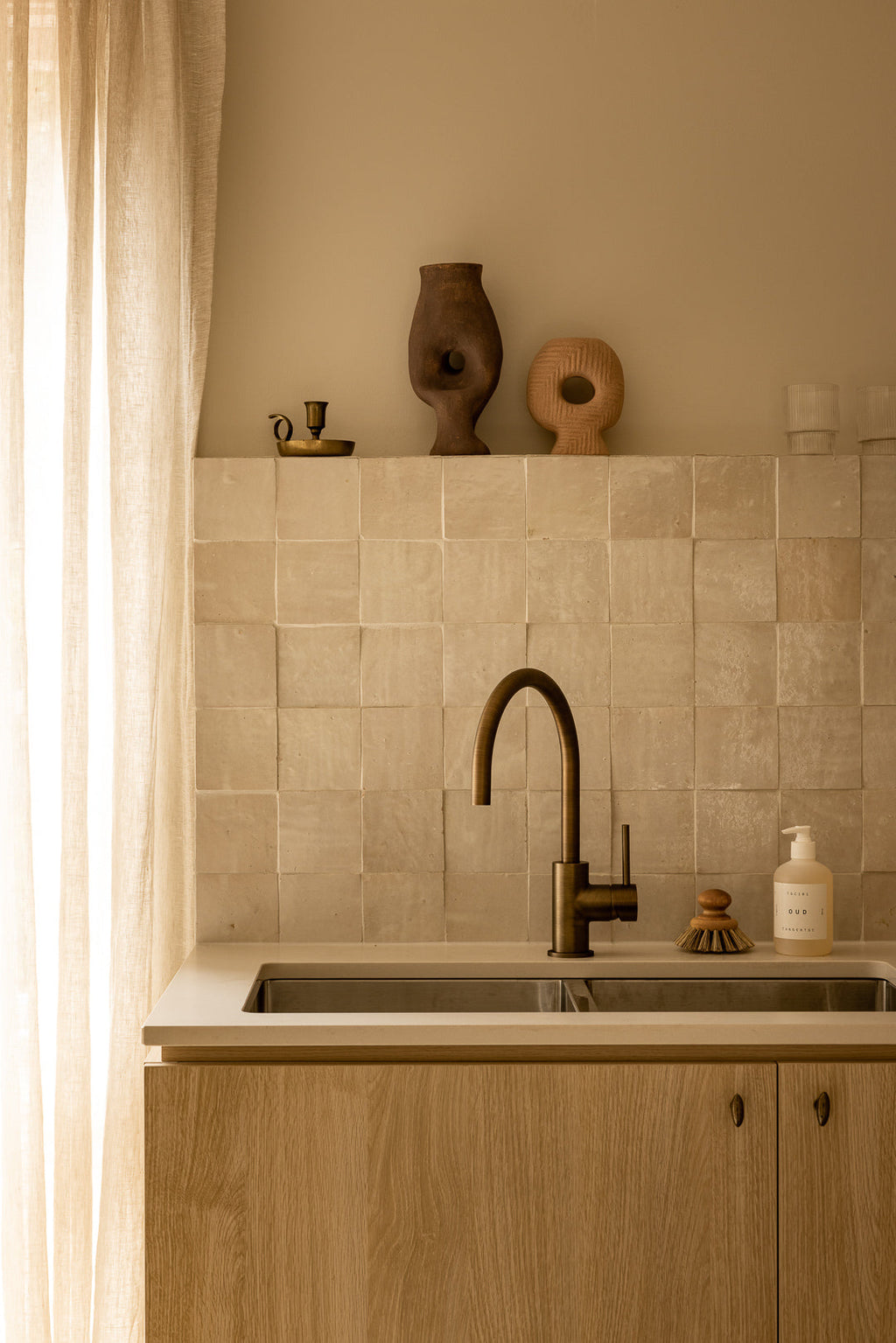 Moroccan Zellige Square Dust by Tiles of Ezra