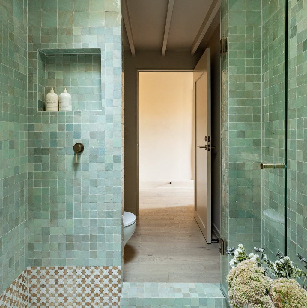 Moroccan Zellige Liston Mosaic Moss by Tiles of Ezra