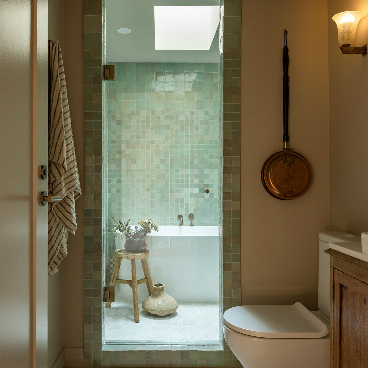 Moroccan Zellige Liston Mosaic Moss by Tiles of Ezra
