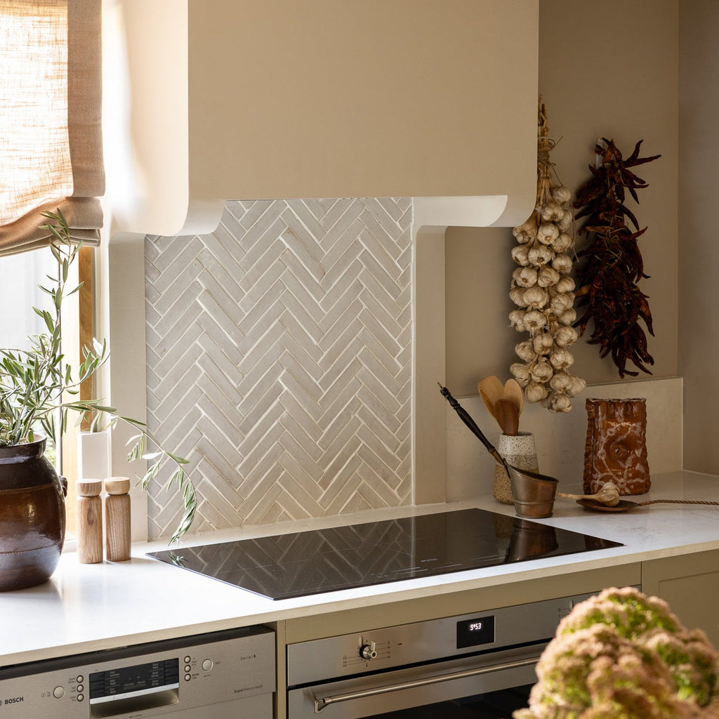 Moroccan Zellige Skinny Bejmat Snow by Tiles of Ezra