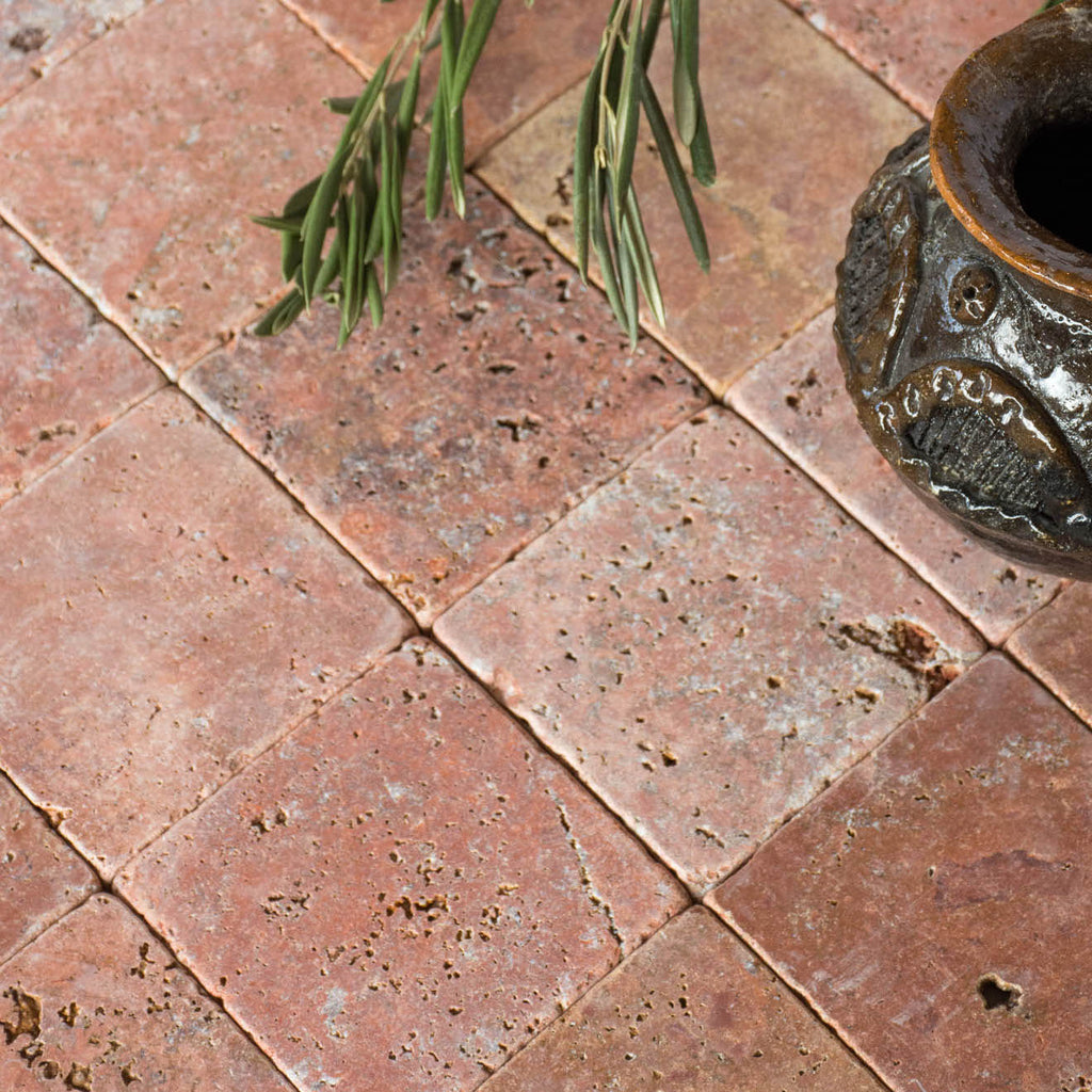 Dunya Stone Square Coral by Tiles of Ezra