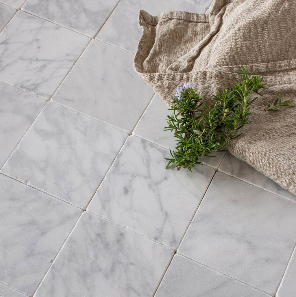 Dunya Stone Square Seashell by Tiles of Ezra