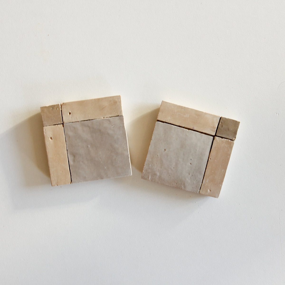 Moroccan Zellige Palacio Mosaic Clay + Latte + Oat by Tiles of Ezra