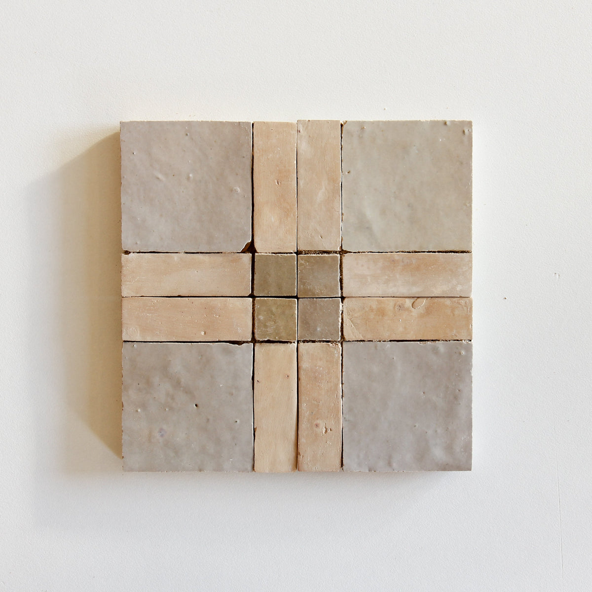 Moroccan Zellige Palacio Mosaic Clay + Latte + Oat by Tiles of Ezra