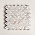 Moroccan Zellige Espiga Mosaic Snow + Oat by Tiles of Ezra