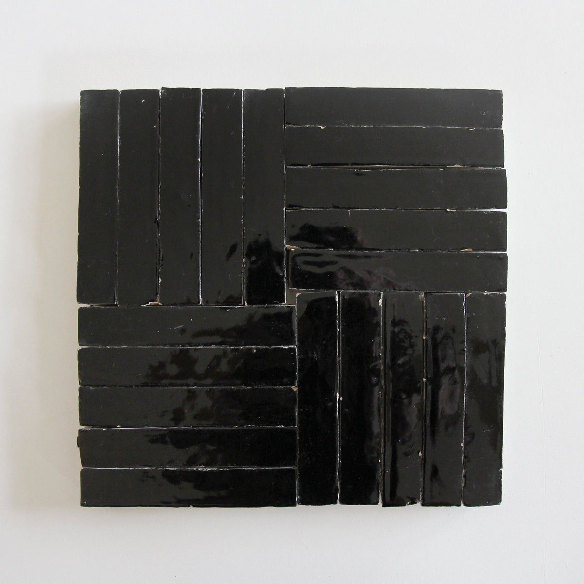 Moroccan Zellige Skinny Bejmat Black by Tiles of Ezra