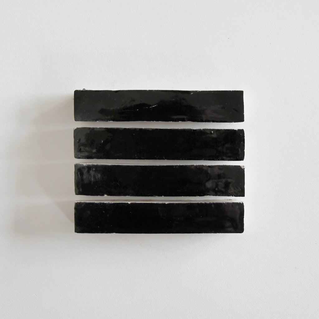 Moroccan Zellige Skinny Bejmat Black by Tiles of Ezra