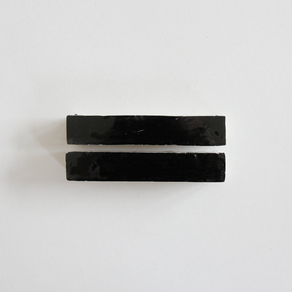 Moroccan Zellige Skinny Bejmat Black by Tiles of Ezra