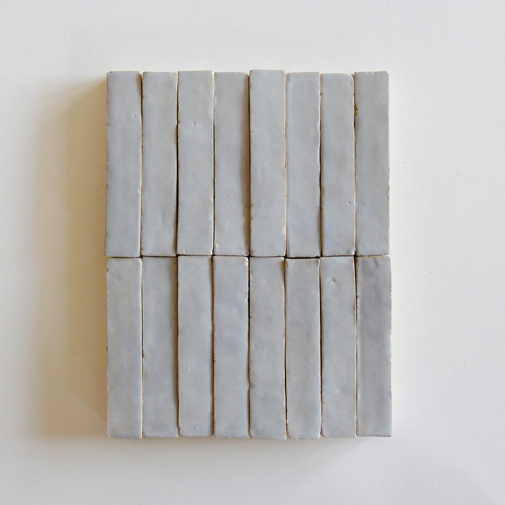 Moroccan Zellige Skinny Bejmat Duck Egg Blue by Tiles of Ezra