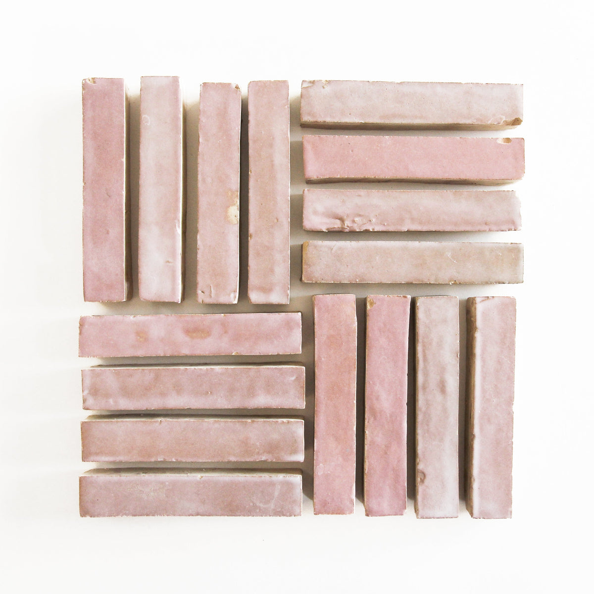 Moroccan Zellige Skinny Bejmat Moroccan Pink by Tiles of Ezra