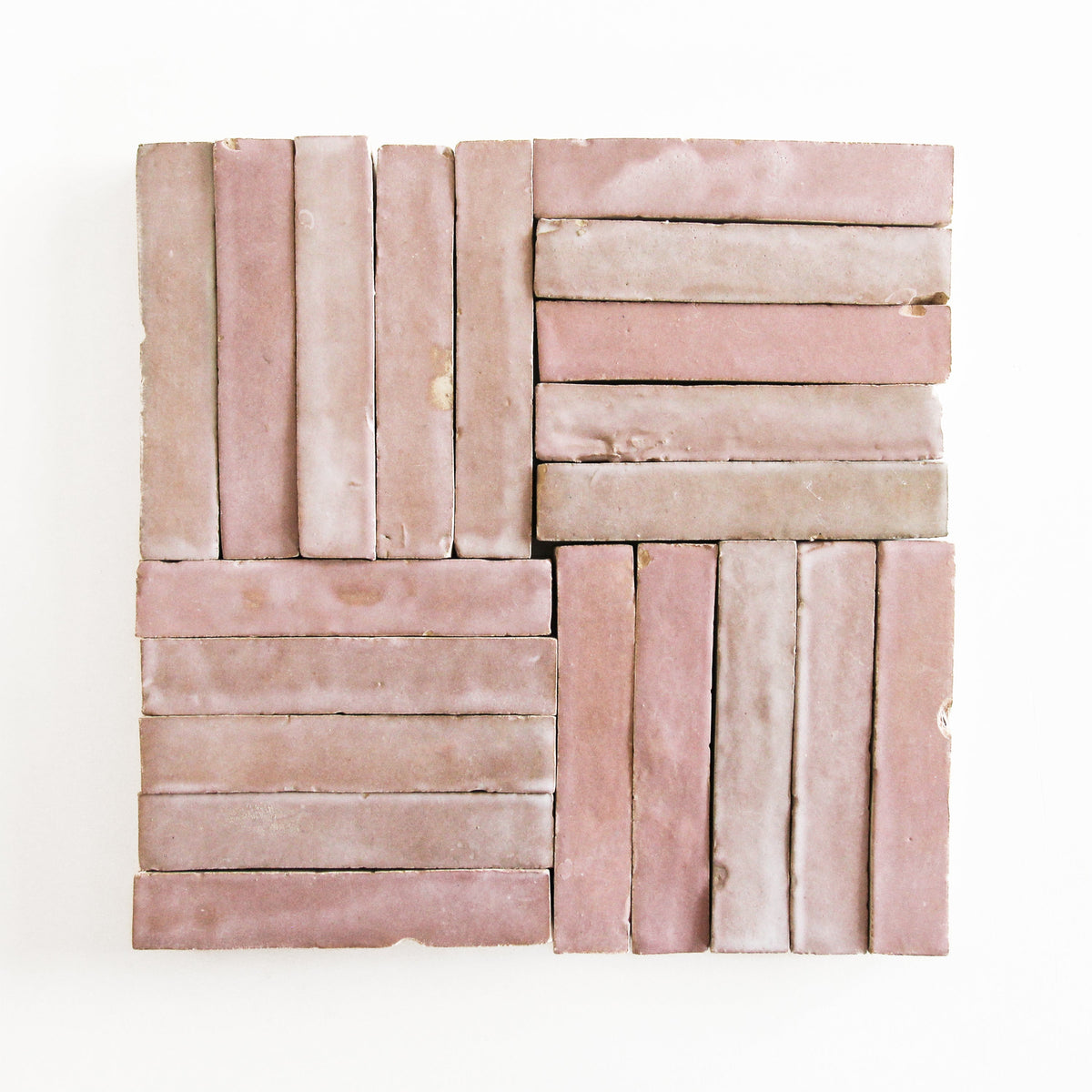 Moroccan Zellige Skinny Bejmat Moroccan Pink by Tiles of Ezra