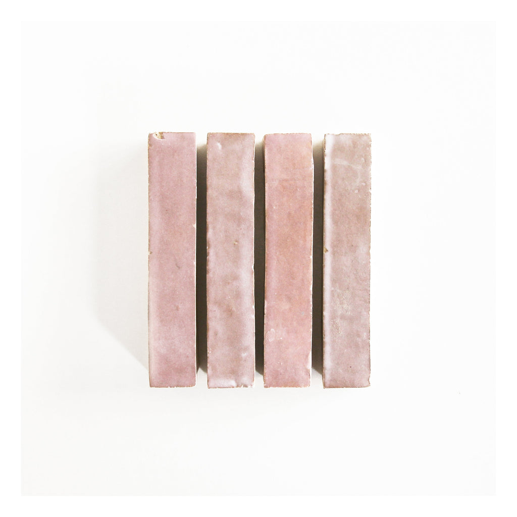 Moroccan Zellige Skinny Bejmat Moroccan Pink by Tiles of Ezra