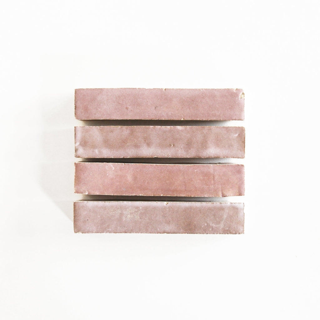 Moroccan Zellige Skinny Bejmat Moroccan Pink by Tiles of Ezra
