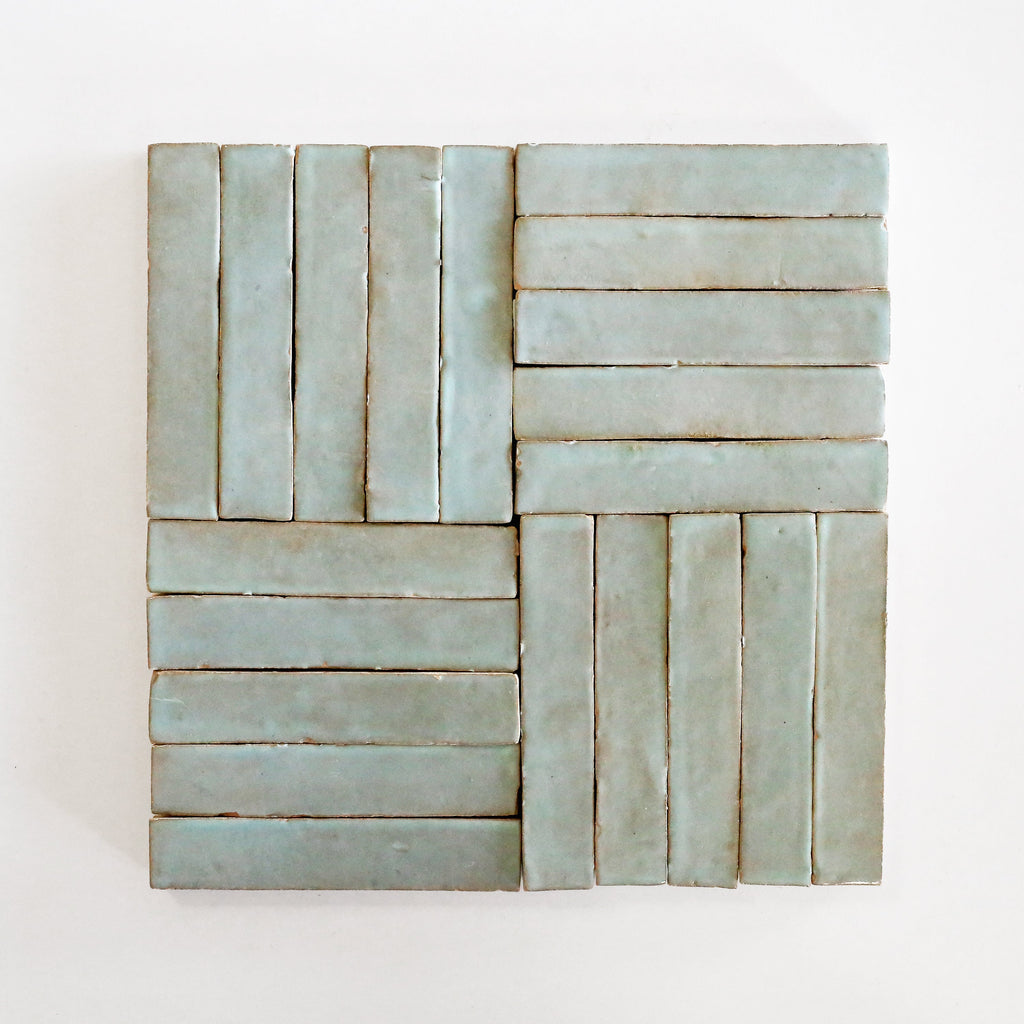 Moroccan Zellige Skinny Bejmat Moss by Tiles of Ezra
