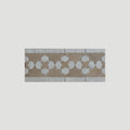 Moroccan Zellige Friso Border Mosaic Snow + Clay by Tiles of Ezra