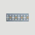 Moroccan Zellige Franja Border Mosaic Snow + Blue Grass + Clay by Tiles of Ezra
