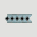 Moroccan Zellige Perfil Border Mosaic Cool Breeze + Clear Sky + Black by Tiles of Ezra