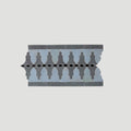 Moroccan Zellige Cornisa Border Mosaic Clear Sky + Ash Grey + Black by Tiles of Ezra