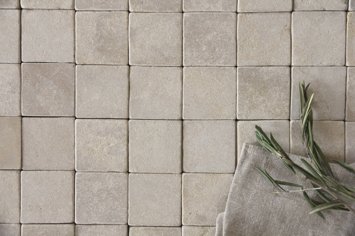 Moroccan Limestone Pebble Meknes by Tiles of Ezra