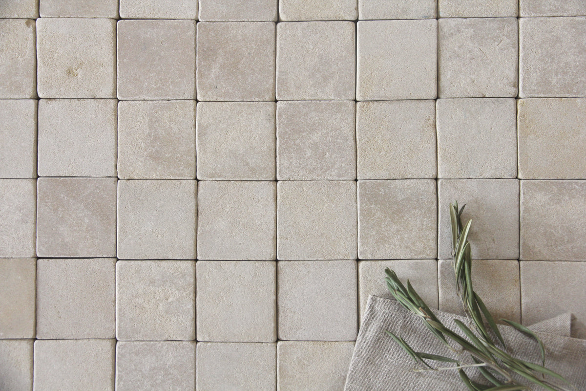 Moroccan Limestone Pebble Meknes by Tiles of Ezra