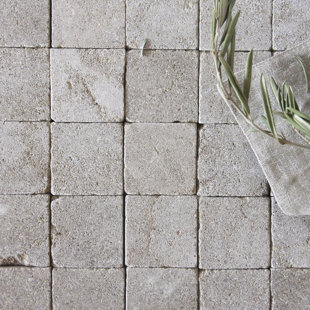 Moroccan Limestone Square Sahara by Tiles of Ezra
