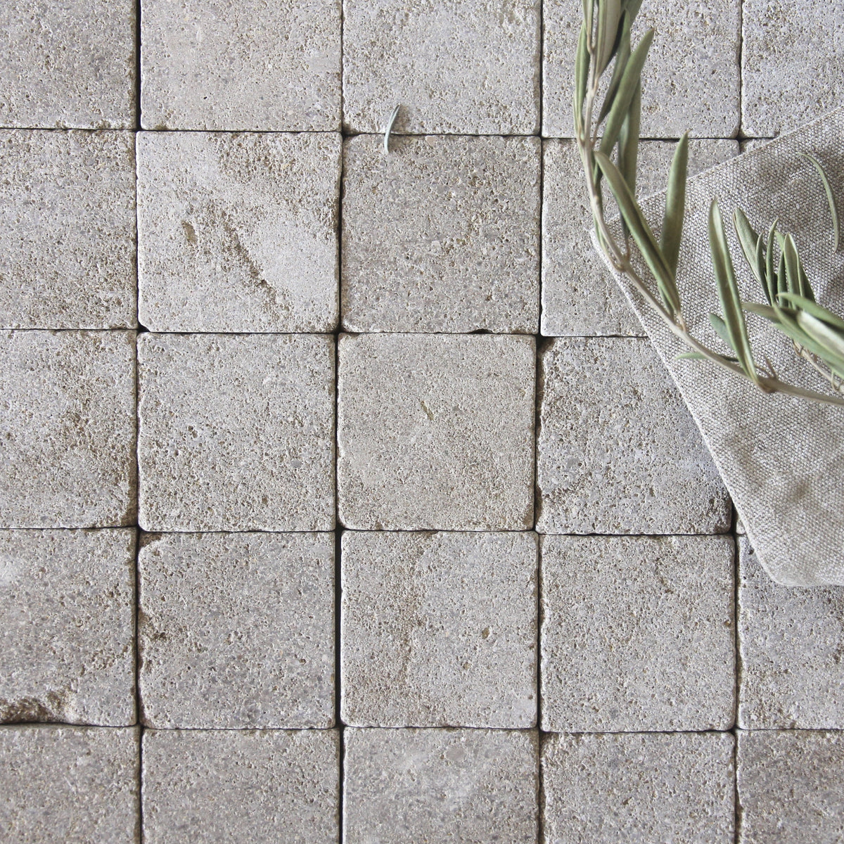 Moroccan Limestone Square Sahara by Tiles of Ezra