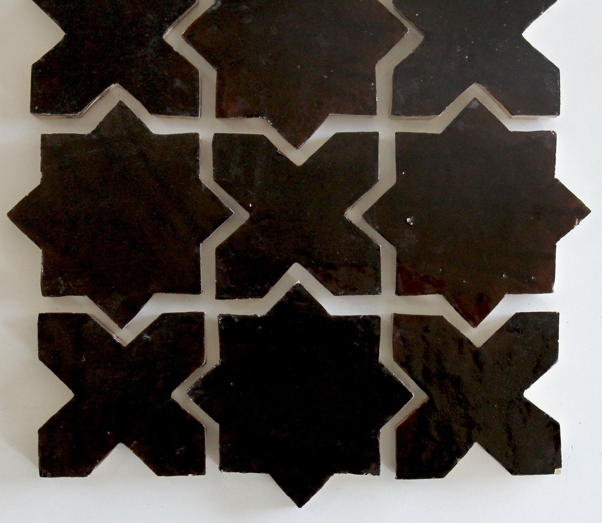 Moroccan Zellige Star + Cross Chocolate by Tiles of Ezra