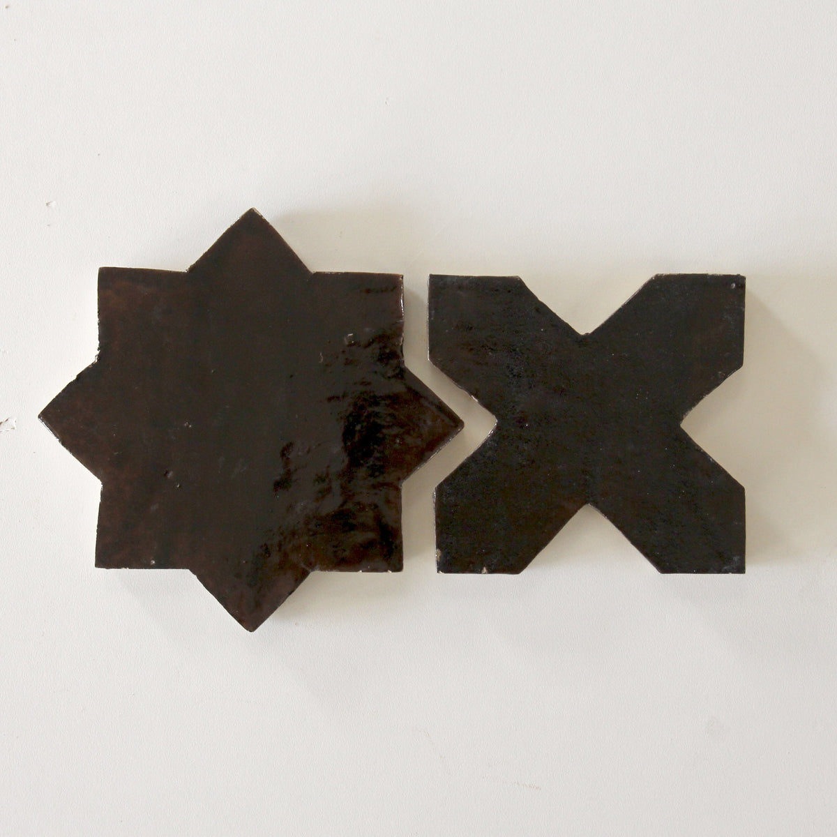 Moroccan Zellige Star + Cross Chocolate by Tiles of Ezra