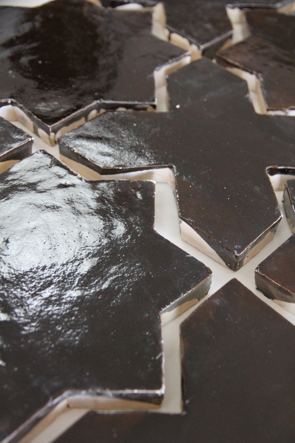 Moroccan Zellige Star + Cross Chocolate by Tiles of Ezra