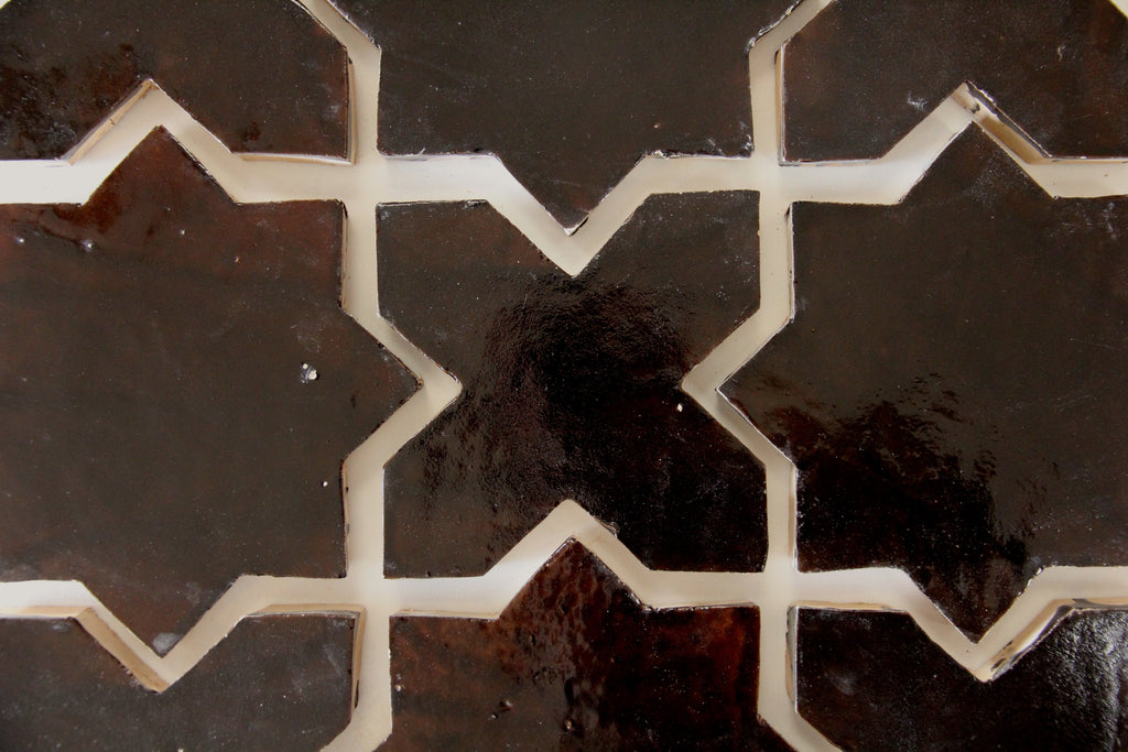 Moroccan Zellige Star + Cross Chocolate by Tiles of Ezra