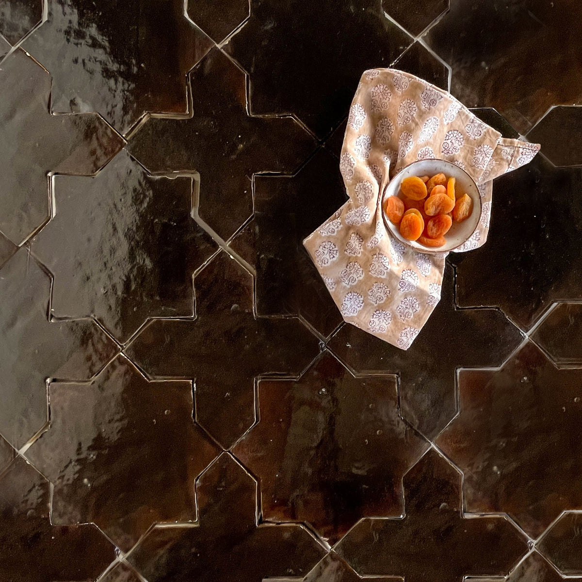 Moroccan Zellige Star + Cross Chocolate by Tiles of Ezra