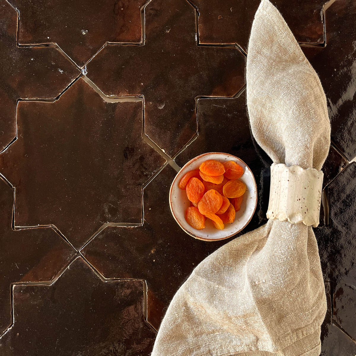 Moroccan Zellige Star + Cross Chocolate by Tiles of Ezra