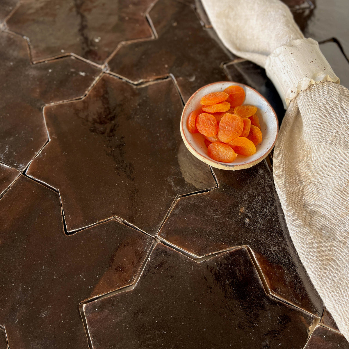 Moroccan Zellige Star + Cross Chocolate by Tiles of Ezra