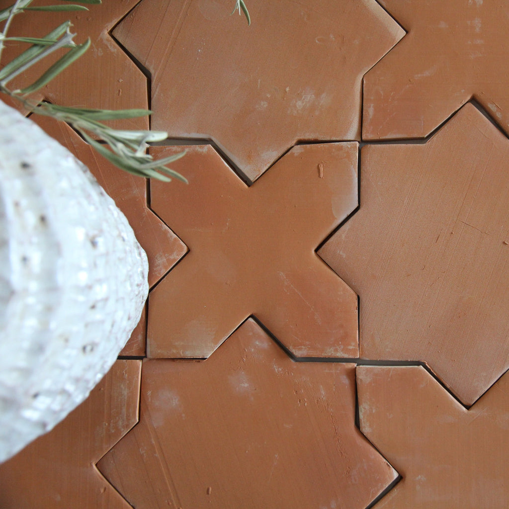 Clay Collective Star + Cross Red Clay by Tiles of Ezra
