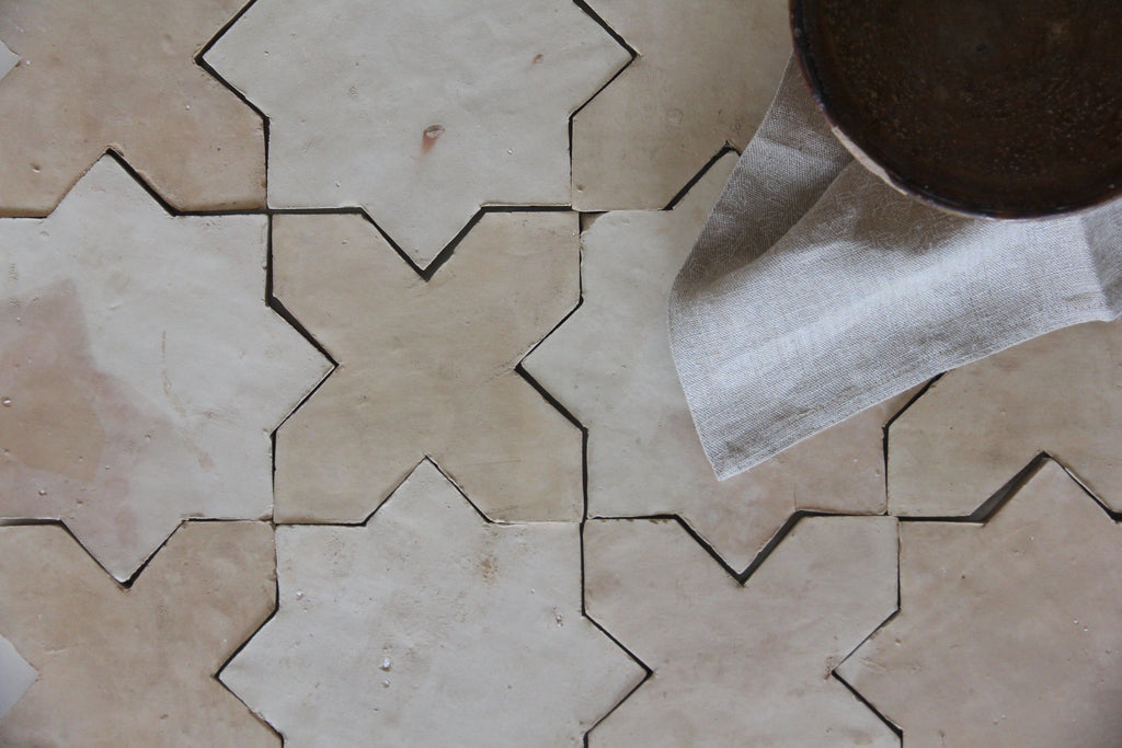 Moroccan Zellige Star + Cross Clay by Tiles of Ezra
