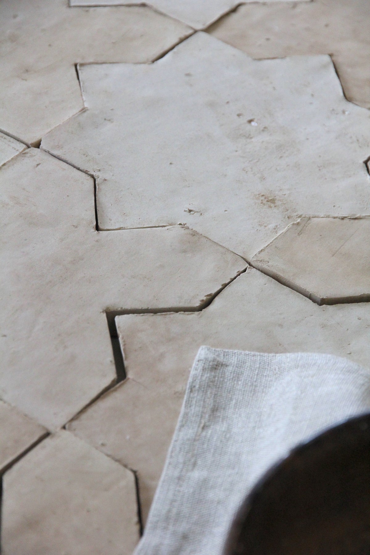 Moroccan Zellige Star + Cross Clay by Tiles of Ezra