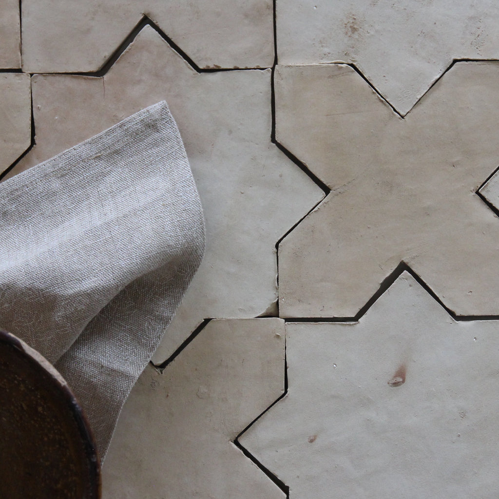 Moroccan Zellige Star + Cross Clay by Tiles of Ezra