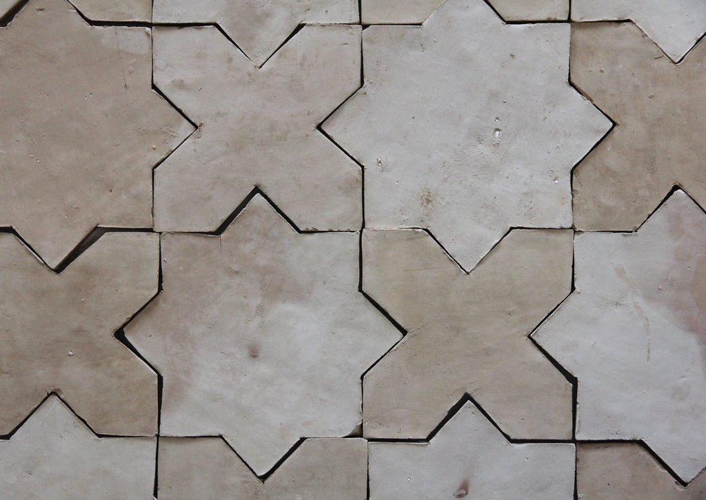 Moroccan Zellige Star + Cross Clay by Tiles of Ezra