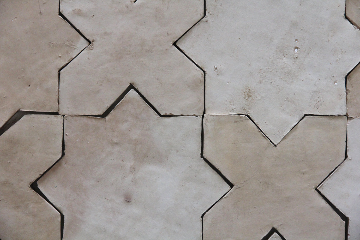 Moroccan Zellige Star + Cross Clay by Tiles of Ezra