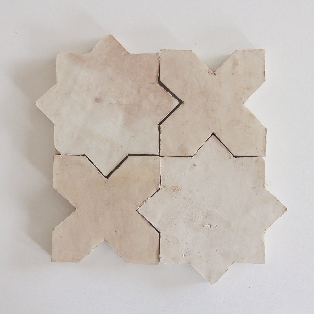 Moroccan Zellige Star + Cross Clay by Tiles of Ezra