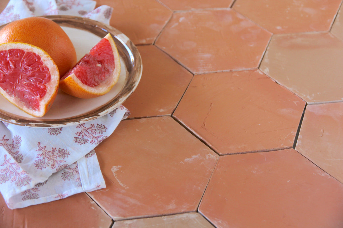 Clay Collective Hexagon Red Clay by Tiles of Ezra