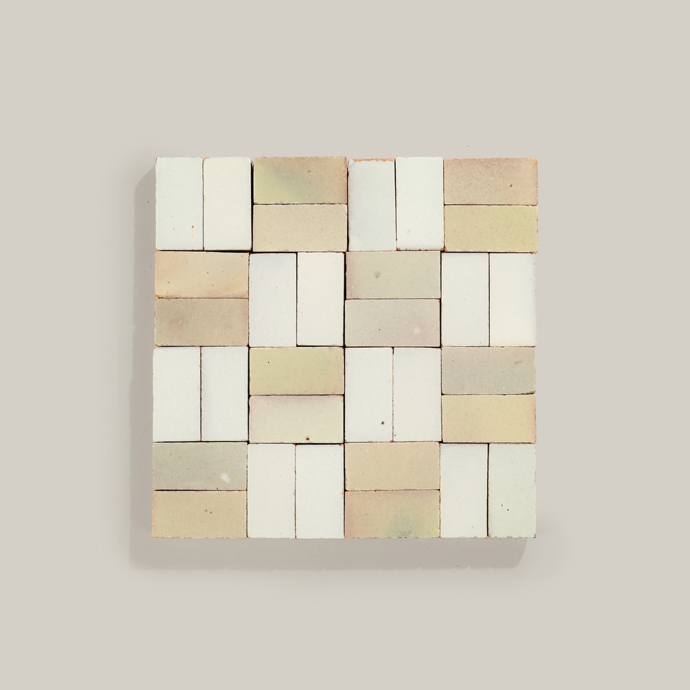 Tierra Checker Cream Nieve by Tiles of Ezra