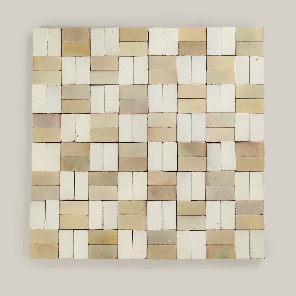 Tierra Checker Cream Nieve by Tiles of Ezra