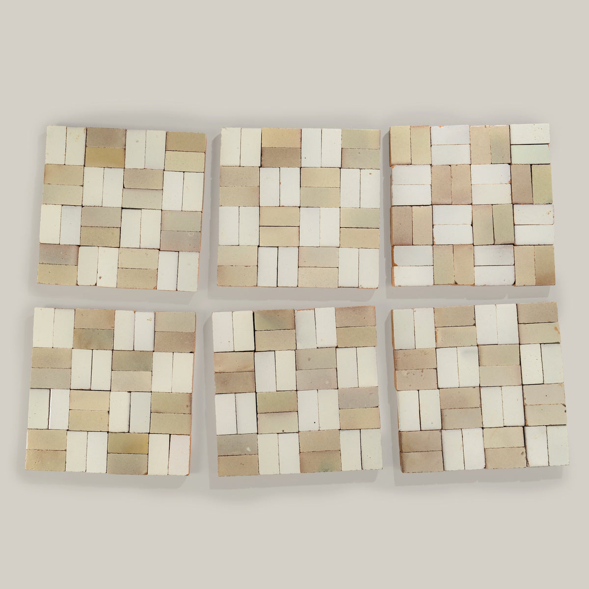 Tierra Checker Cream Nieve by Tiles of Ezra
