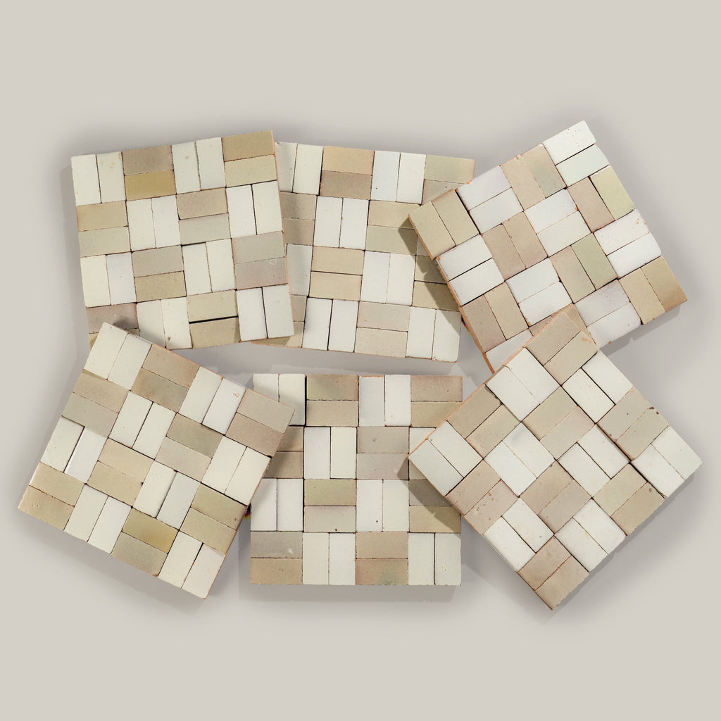 Tierra Checker Cream Nieve by Tiles of Ezra