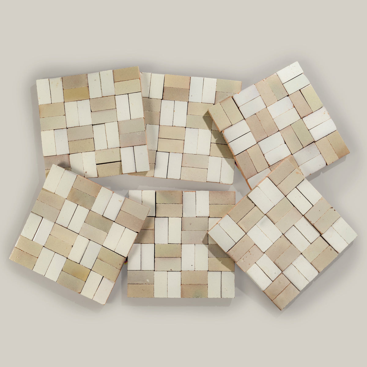 Tierra Checker Cream Nieve by Tiles of Ezra