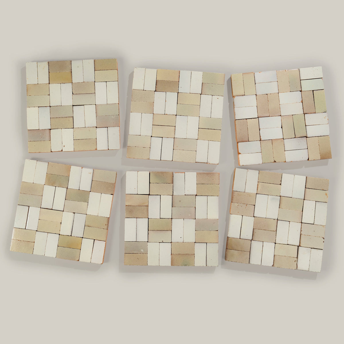 Tierra Checker Cream Nieve by Tiles of Ezra