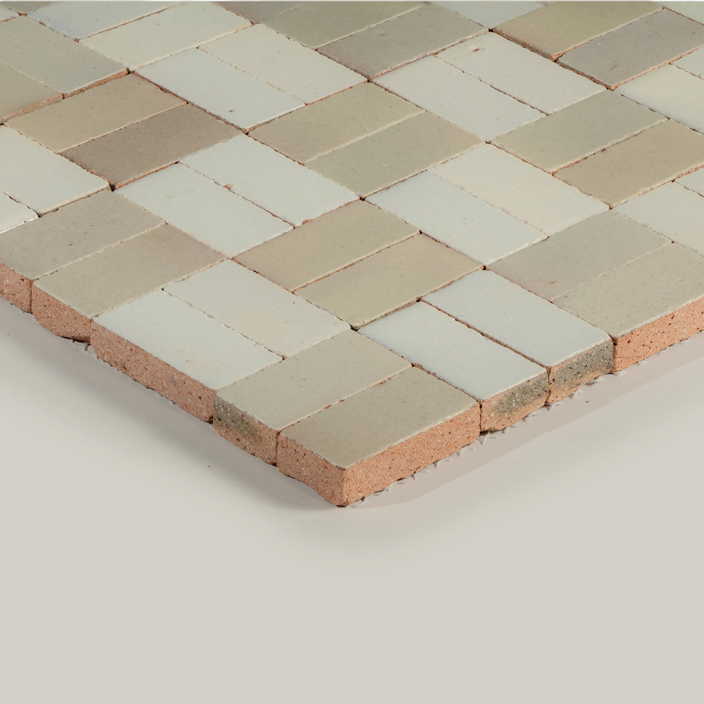 Tierra Checker Cream Nieve by Tiles of Ezra