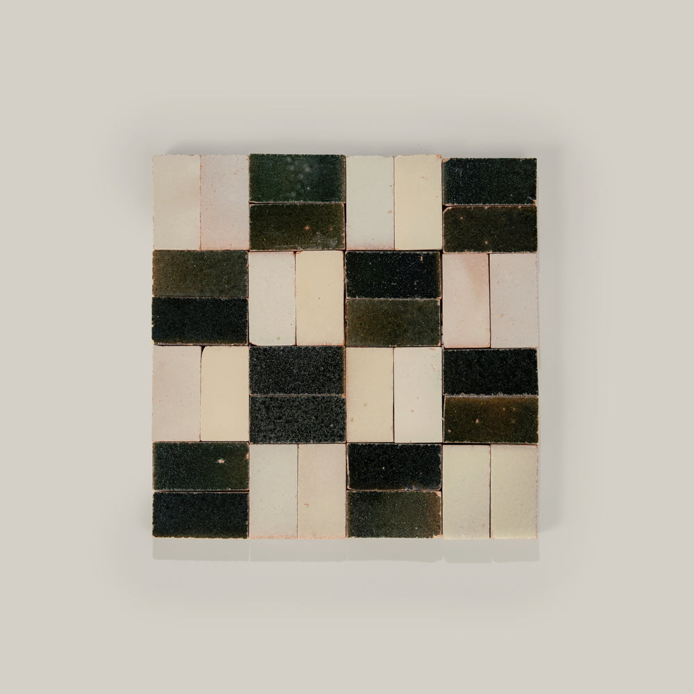 Tierra Checker Cream Oscuro by Tiles of Ezra
